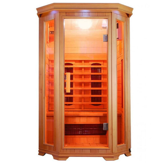 Sunray Heathrow 2 Person Hemlock Sauna HL200W, RecovAthlete
