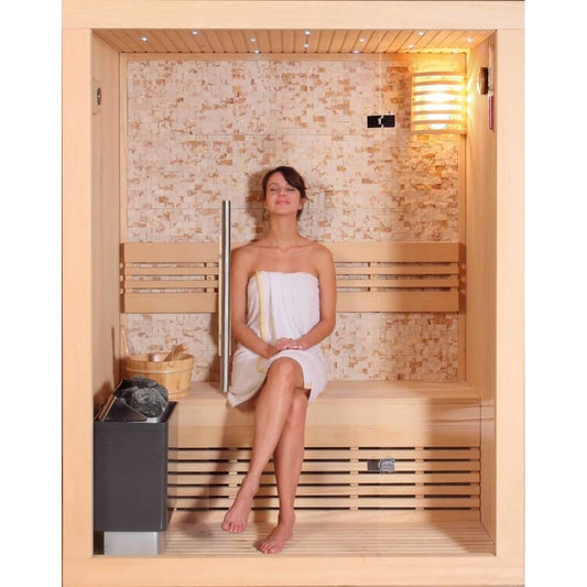 Sunray Rockledge 2-Person Luxury Traditional Sauna 200LX, RecovAthlete
