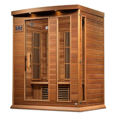 Maxxus 3-Person Near Zero EMF FAR Infrared Sauna (Canadian Red Cedar)