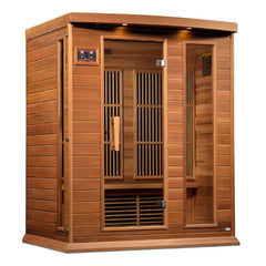 Maxxus 3-Person Near Zero EMF FAR Infrared Sauna (Canadian Red Cedar)