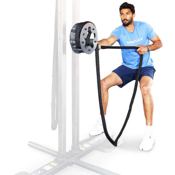 athletle showing superior position of Ropeflex RX505 Mountable Rope Pull Machine