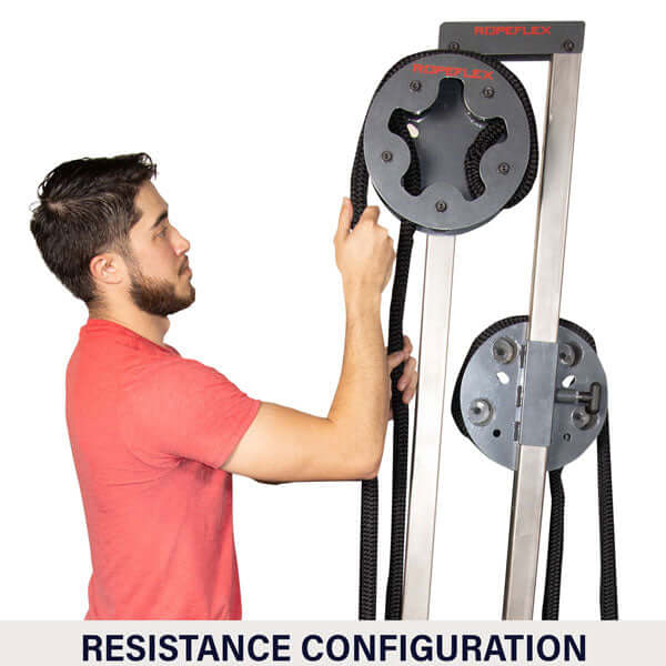 resistance configuration of Ropeflex RX505 Mountable Rope Pull Machine