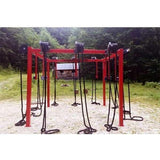 ti-user rope training rig in outdooor seating
