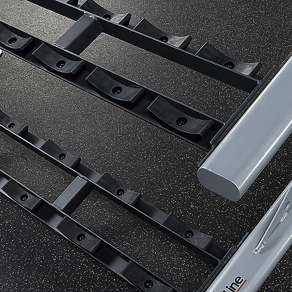 Body-Solid Pro Clubline SDKR1000SD 3 Tier Saddle Dumbbell Rack, view 3, RecovAthlete