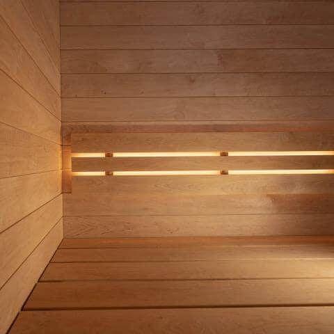 SaunaLife G6 sauna with a compact, elegant design ideal for small outdoor spaces