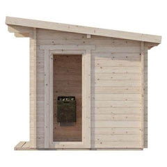 High-quality Nordic Spruce construction of the SaunaLife G4 Outdoor Sauna Kit