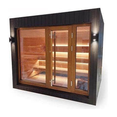 SaunaLife Model G7 6 Person Pre-Assembled Outdoor Home Sauna | Garden Series