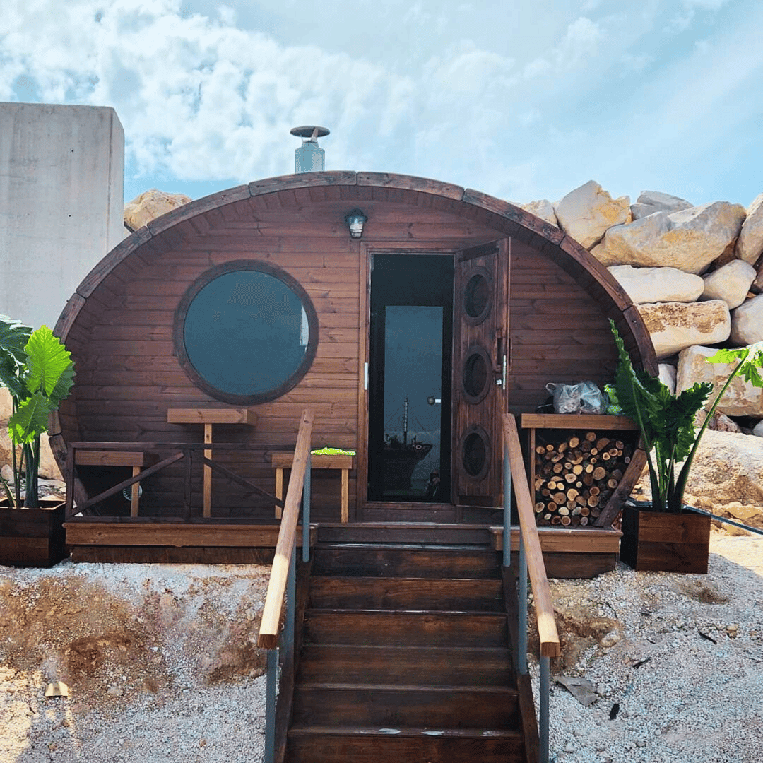 SaunaLife Model G11 Garden-Series 8 Person Outdoor Home Sauna Kit -2 Room Sauna, view 2, RecovAthlete