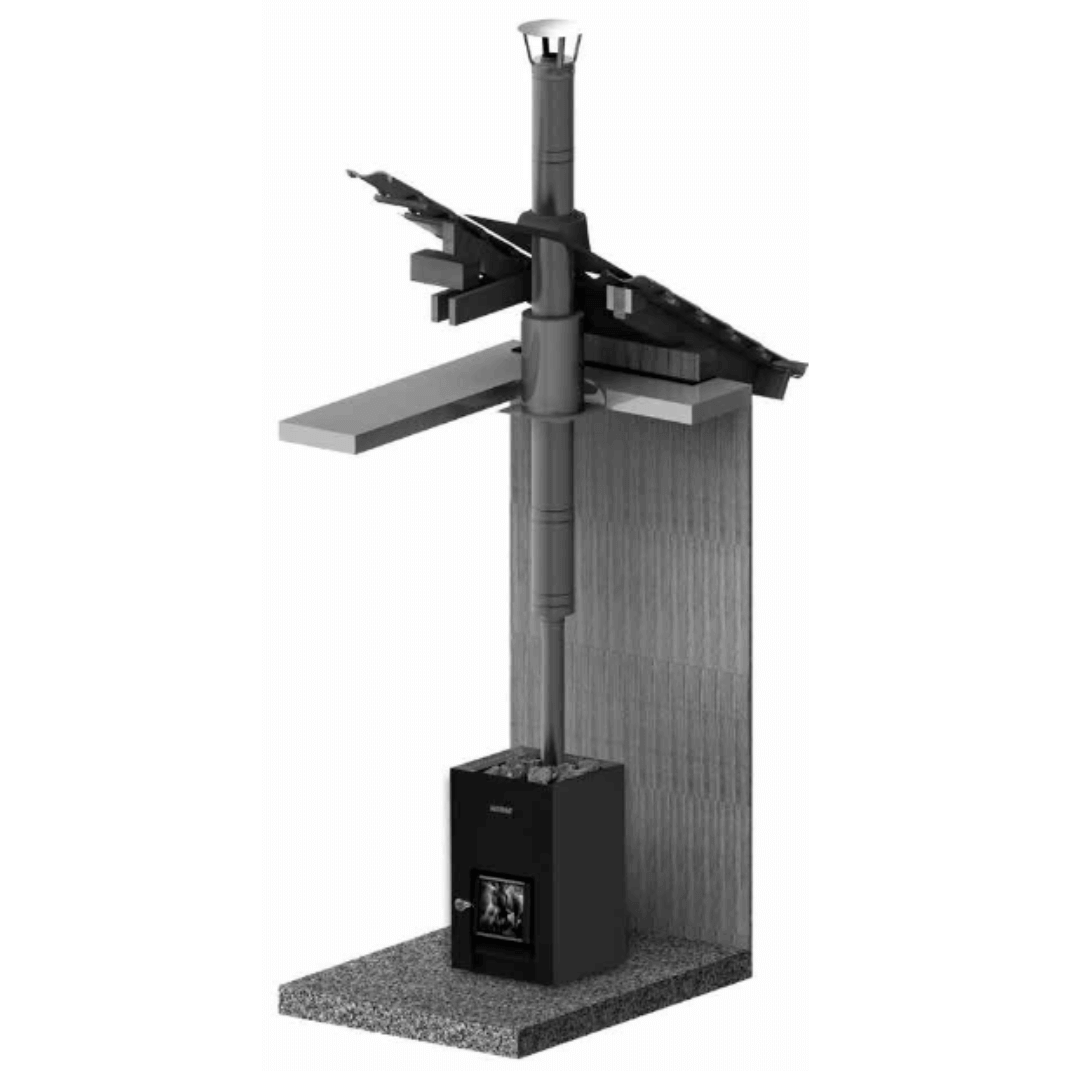 Harvia Sauna Stove Chimney Kit-Stainless Steel | WHP1500, view 2, RecovAthlete