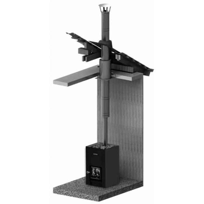 Harvia WHP1500 Sauna Wood-Burning Stove Chimney Kit, 1500mm, Stainless Steel - Hookedonpickin.shop