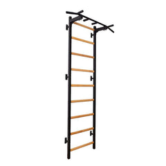 BenchK Swedish Ladder w/ Pull Up Bar - Black