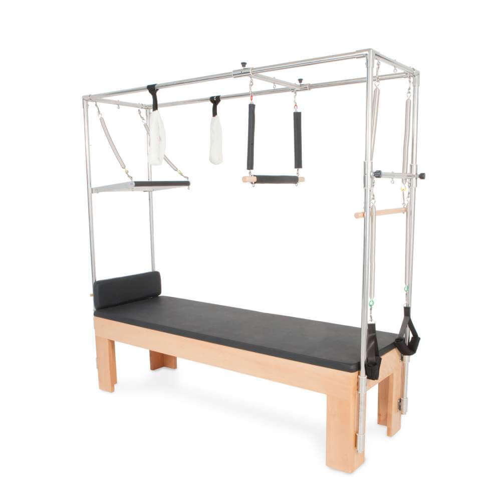 Elina Pilates Cadillac Trapeze Table — standalone classical Cadillac in rock maple