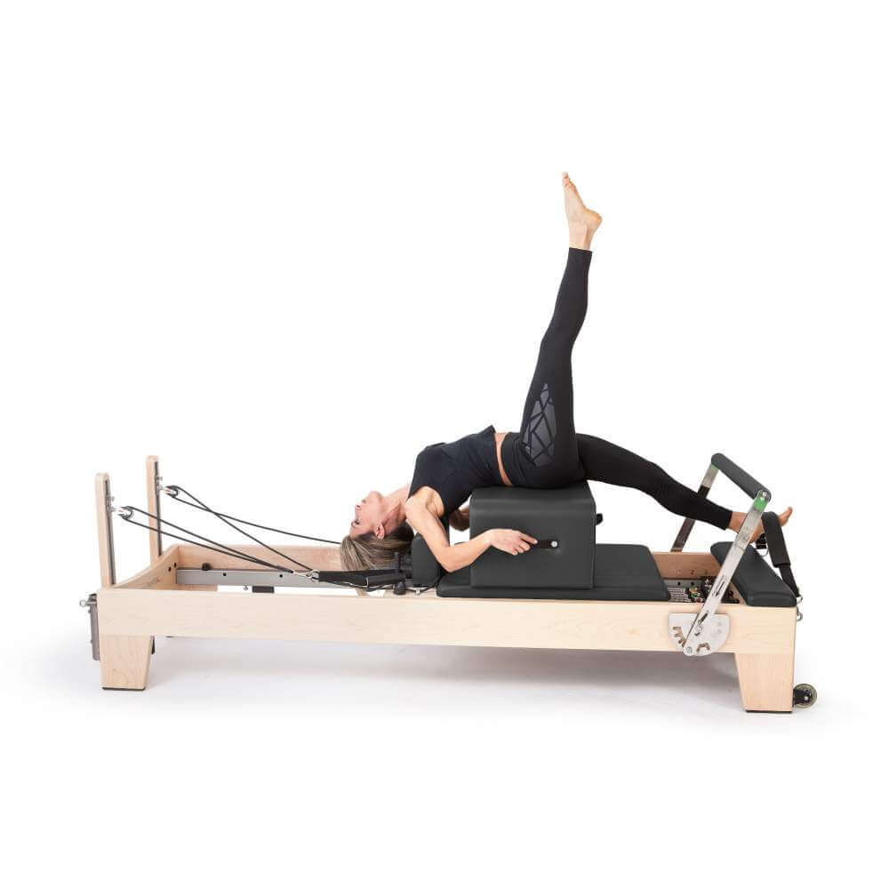 Elina Pilates Wood Reformer — classic rock maple Pilates reformer for studio and home use