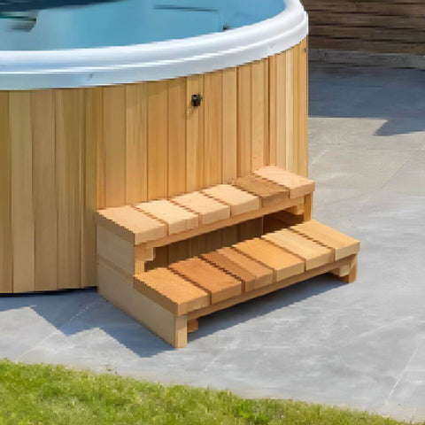 Dundalk Nordic Tub Stairs - 2 Steps with Curved Top Tread