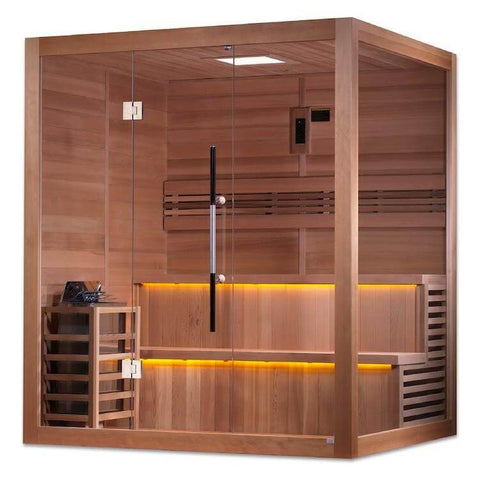 Golden Designs "Kuusamo Edition" 6 Person Indoor Traditional Steam Sauna - Canadian Red Cedar Interior - GDI-7206-01Golden Designs Inc.SaunasRecovAthlete