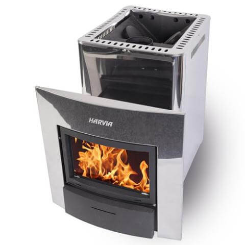 Harvia PRO 20 DUO Steel 24.1kW Wood Burning Sauna Stove | WK200SLUX, RecovAthlete