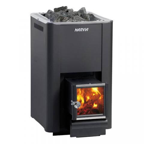 Harvia 20 PRO SL Sauna Wood Burning Stove w/ Exterior Feed | WK200SL, RecovAthlete