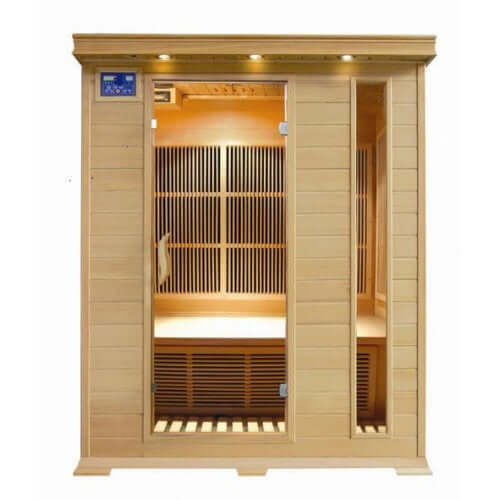 SunRay HL300K2 Aspen 3-Person Indoor Infrared Sauna, RecovAthlete