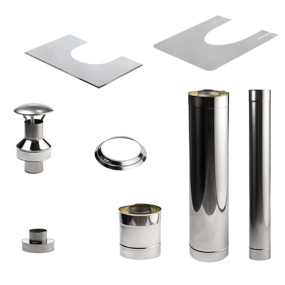 HUUM Sauna Wood Stove Chimney Kit, For Barrel Saunas, view 2, RecovAthlete