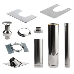 HUUM Sauna Wood Stove Chimney Kit, Thru-Ceiling