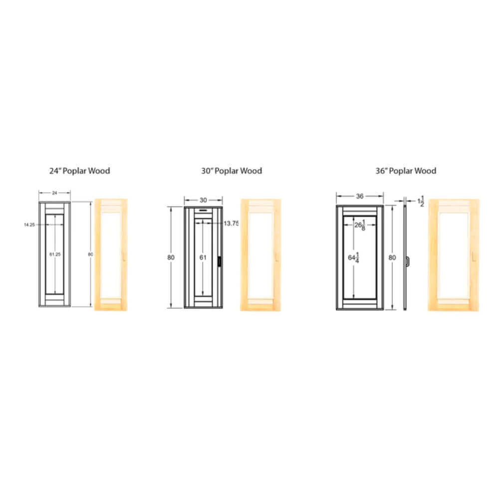 Scandia Cedar Sauna Door, view 3, RecovAthlete