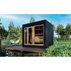 SaunaLife Model G7S Pre-Assembled Outdoor Home Sauna with Bluetooth Audio, Garden-Series Fully Assembled Backyard Home Sauna, Up to 6 Persons