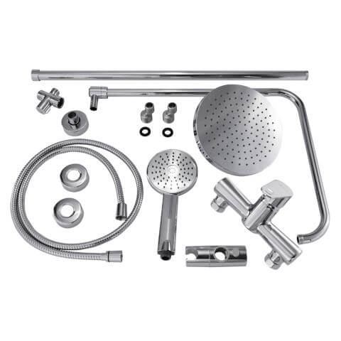 SaunaLife Model R3 Rain Series Outdoor Barrel Shower Kit, view 4, RecovAthlete