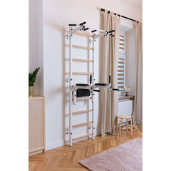 BenchK Swedish Ladder w/ Dip Bar - White